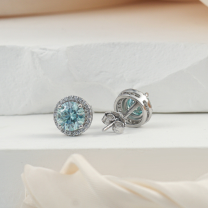 VVS Synthetic Moissanite Earrings S925 1ct*2