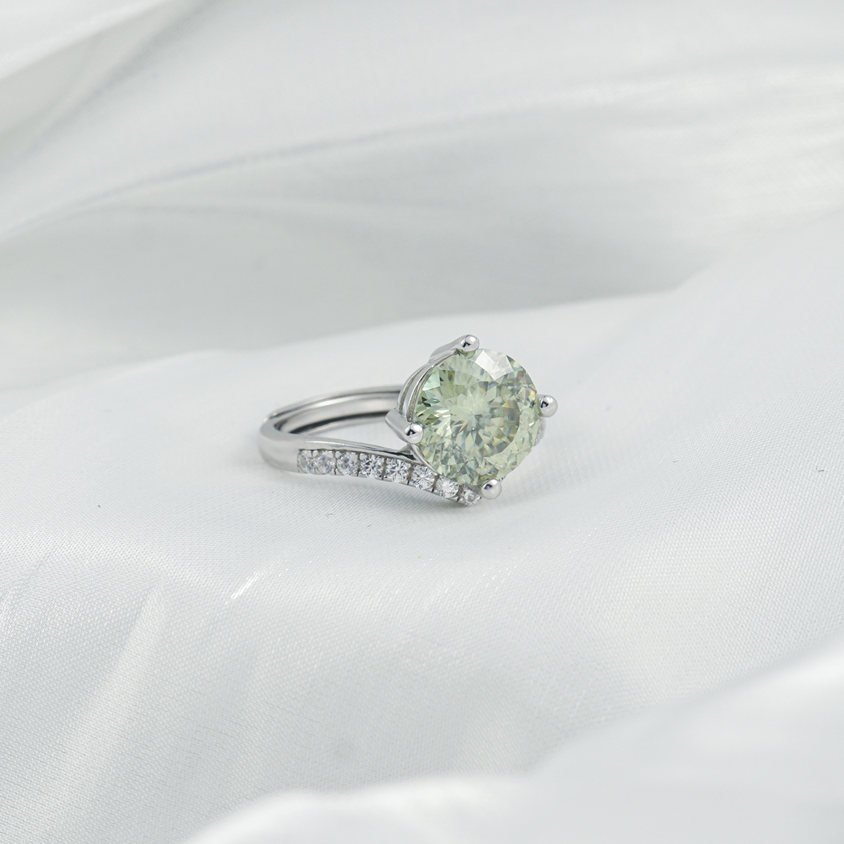 3ct Round Synthetic Moissanite Ring S925