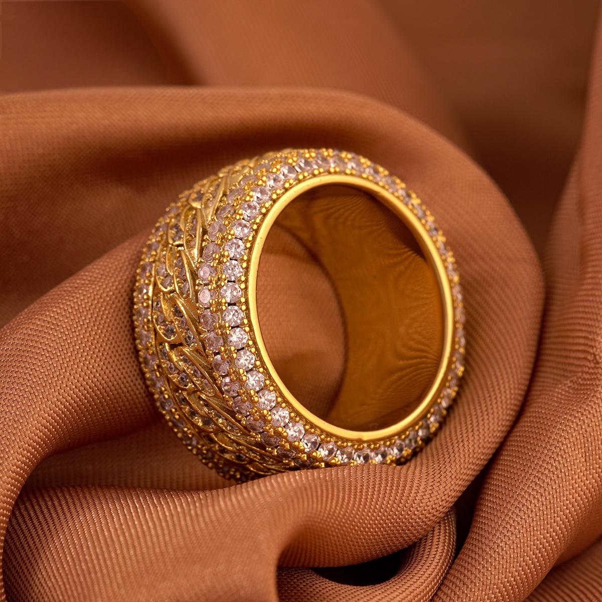 S925 Round VVS Synthetic Moissanite Rotatable Layered Iced Cuban Ring