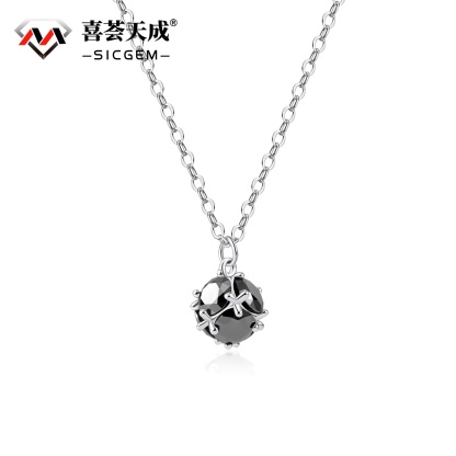 Unique Global Synthetic Moissanite Pendant Necklace Chain S925