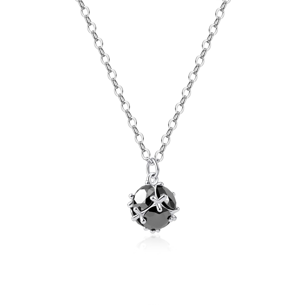 Unique Global Synthetic Moissanite Pendant Necklace Chain S925