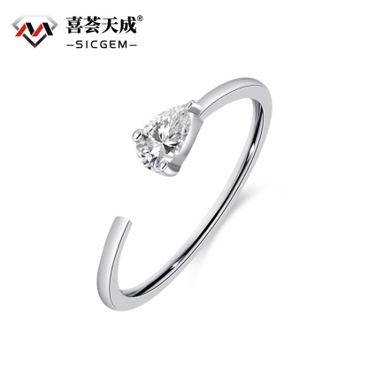 0.5ct Open Synthetic Moissanite Ring S925