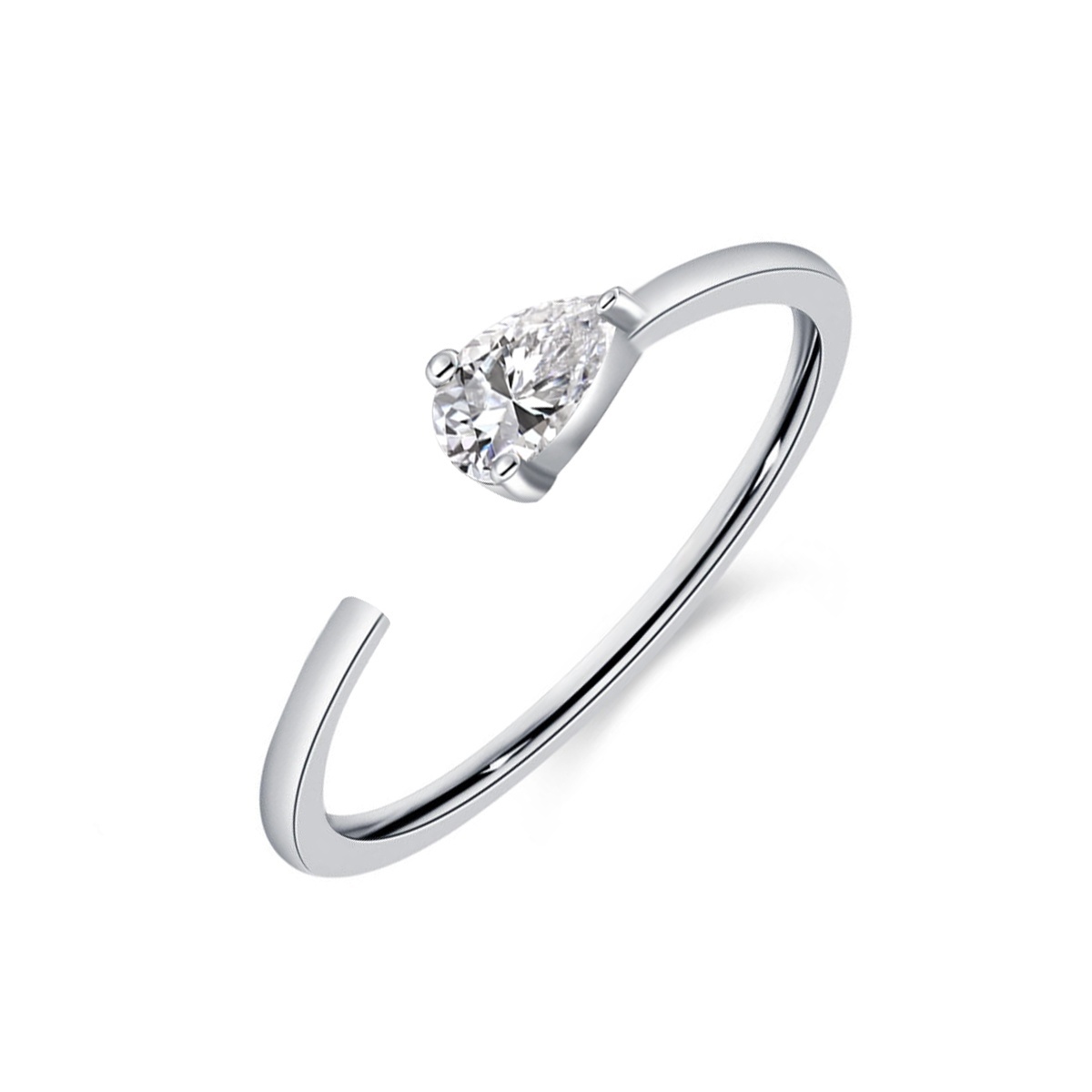 0.5ct Open Synthetic Moissanite Ring S925