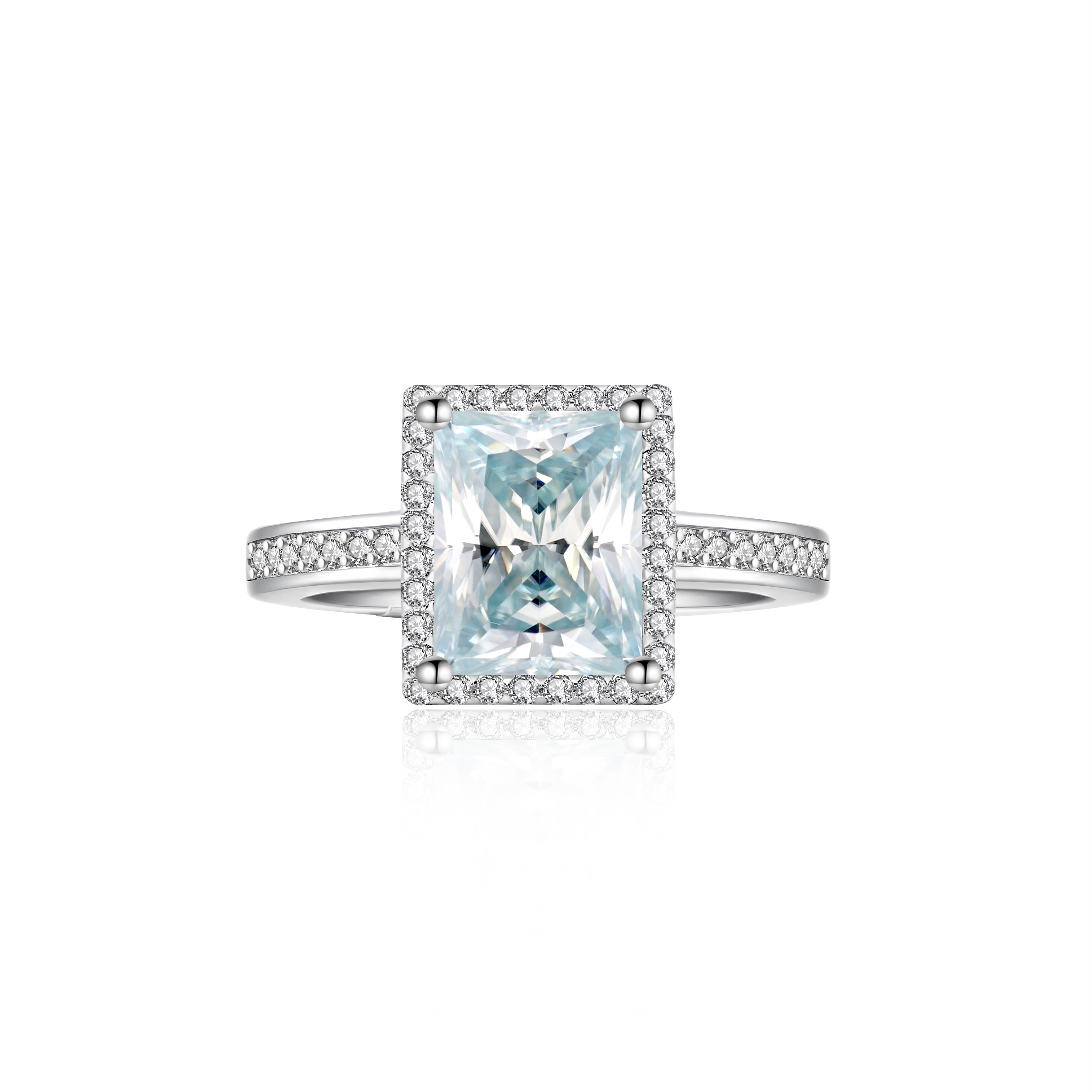 3ct Baguette Synthetic Moissanite Ring S925