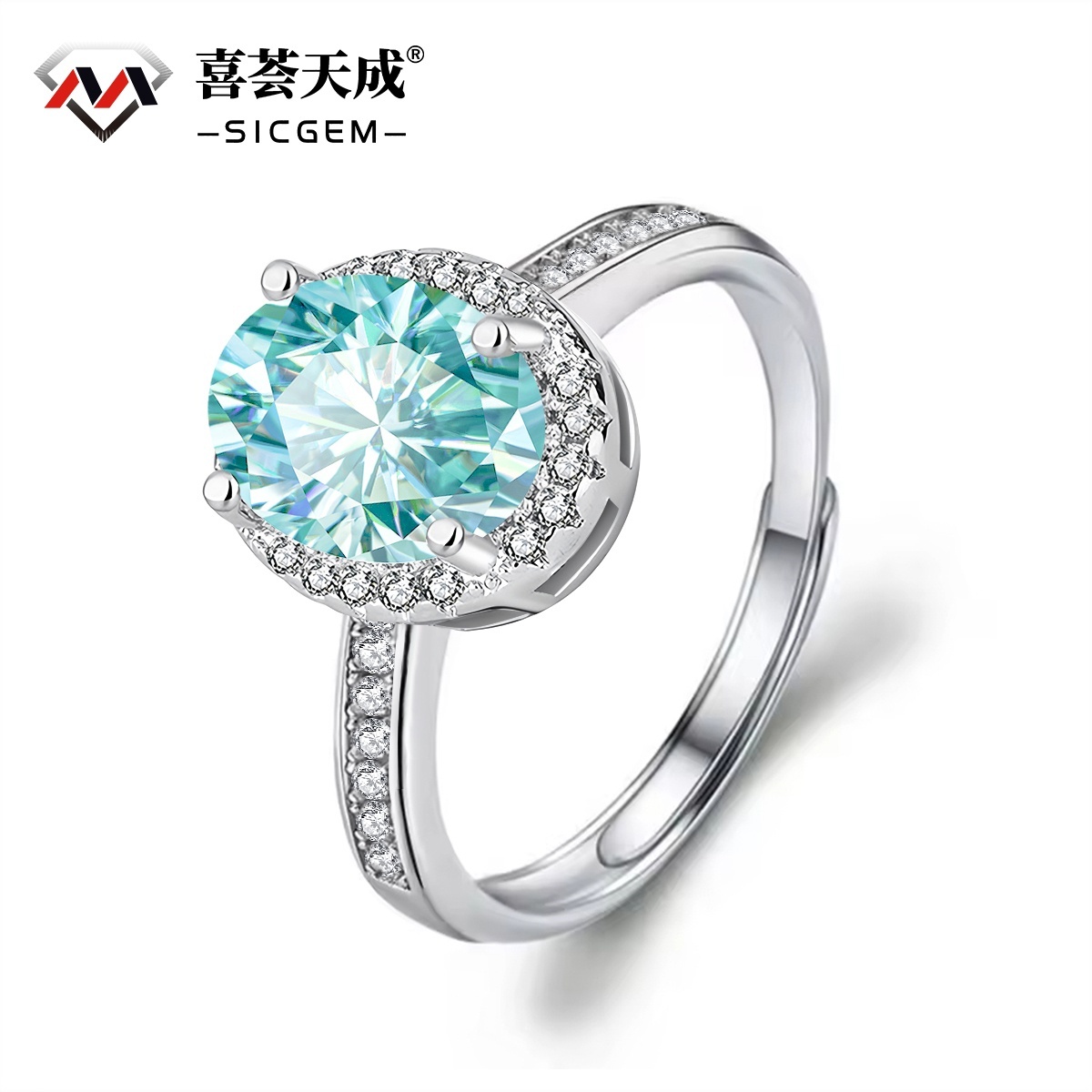 2.5ct Cushion Synthetic Moissanite Ring S925