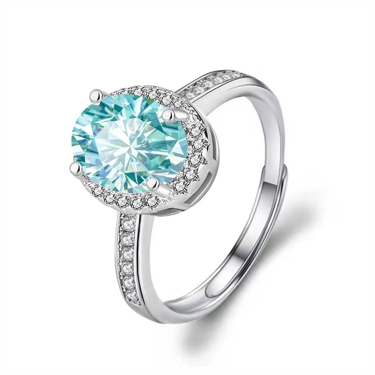 2.5ct Cushion Synthetic Moissanite Ring S925