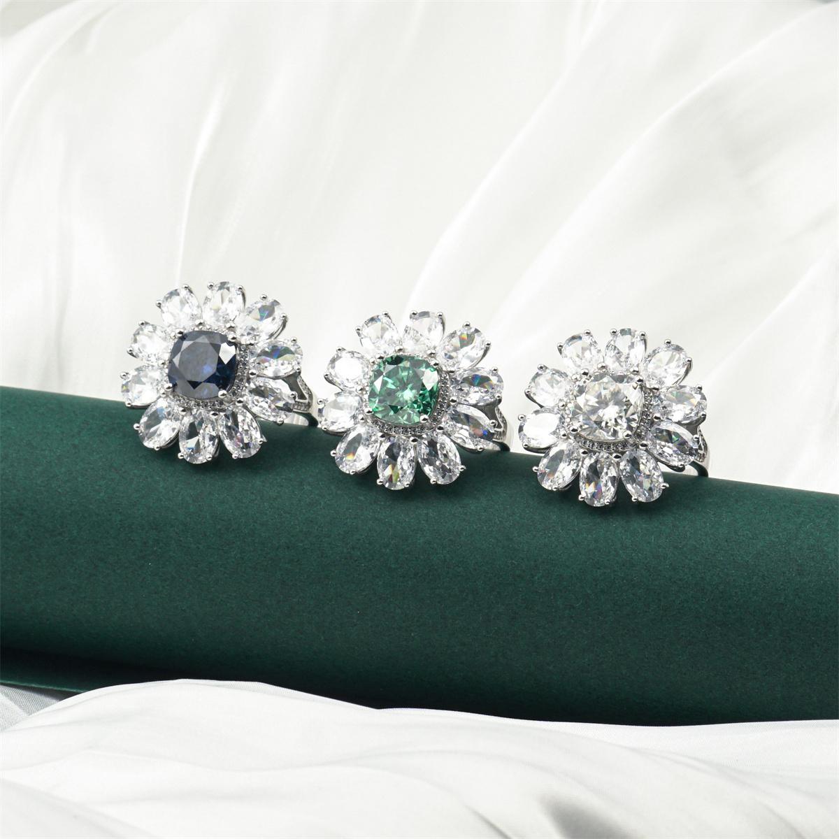 3.5ct Cushion Synthetic Moissanite 24.5mm Cocktail Ring In 925 Sterling Silver