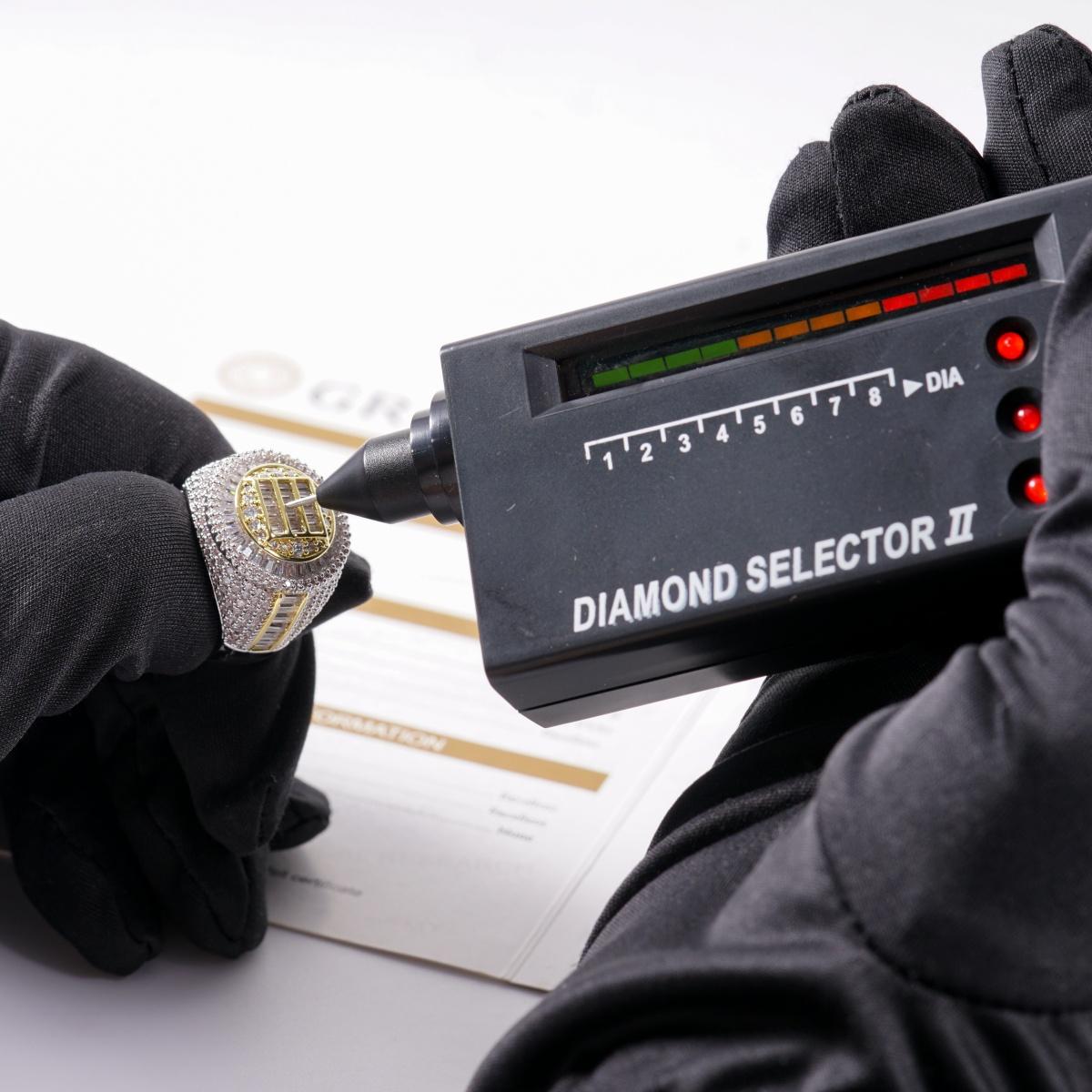 3ct The Sovereign Ring Glacier Band Fully Iced-out Hip Hop Ring VVS Synthetic Moissanite Ring Jewelry Copper Band