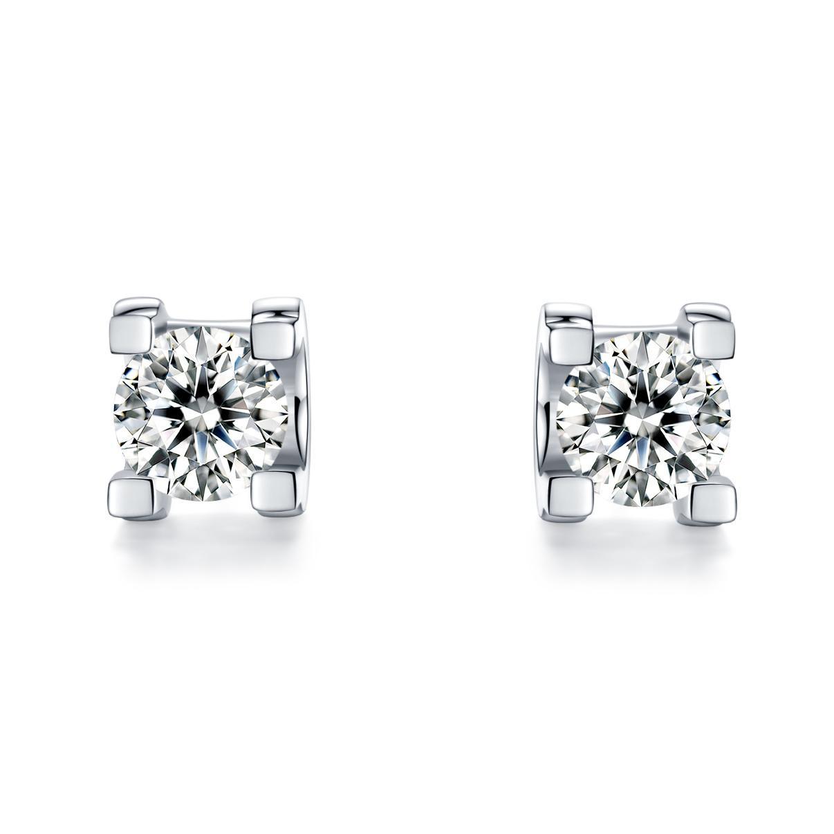 0.5ct Round Synthetic Moissanite Stud Earrings S925