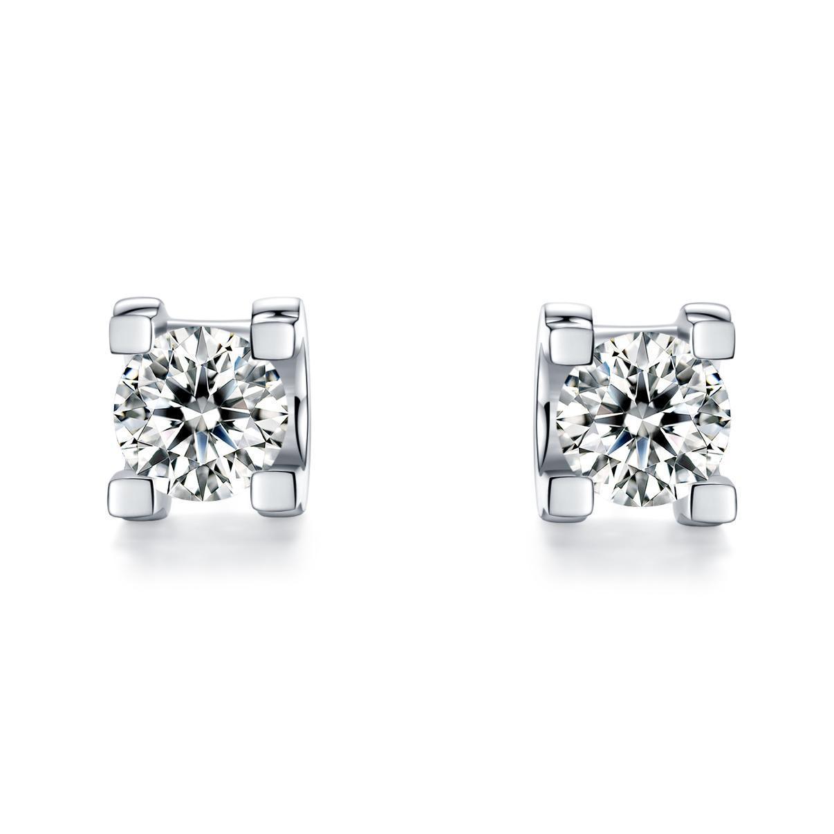 0.5ct Round Synthetic Moissanite Stud Earrings S925