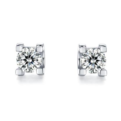 0.5ct Round Synthetic Moissanite Stud Earrings S925