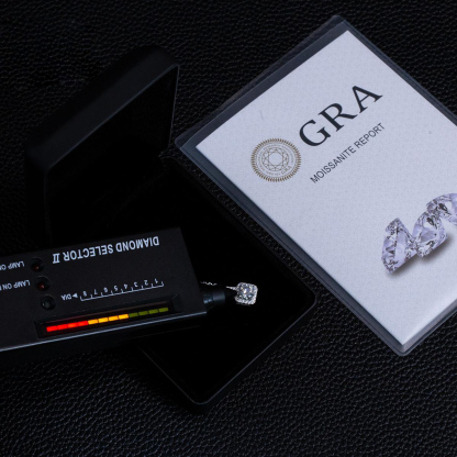 S925 SYNTHETIC MOISSANITE SQUARE HALO ETERNITY NECKLACE PENDANT