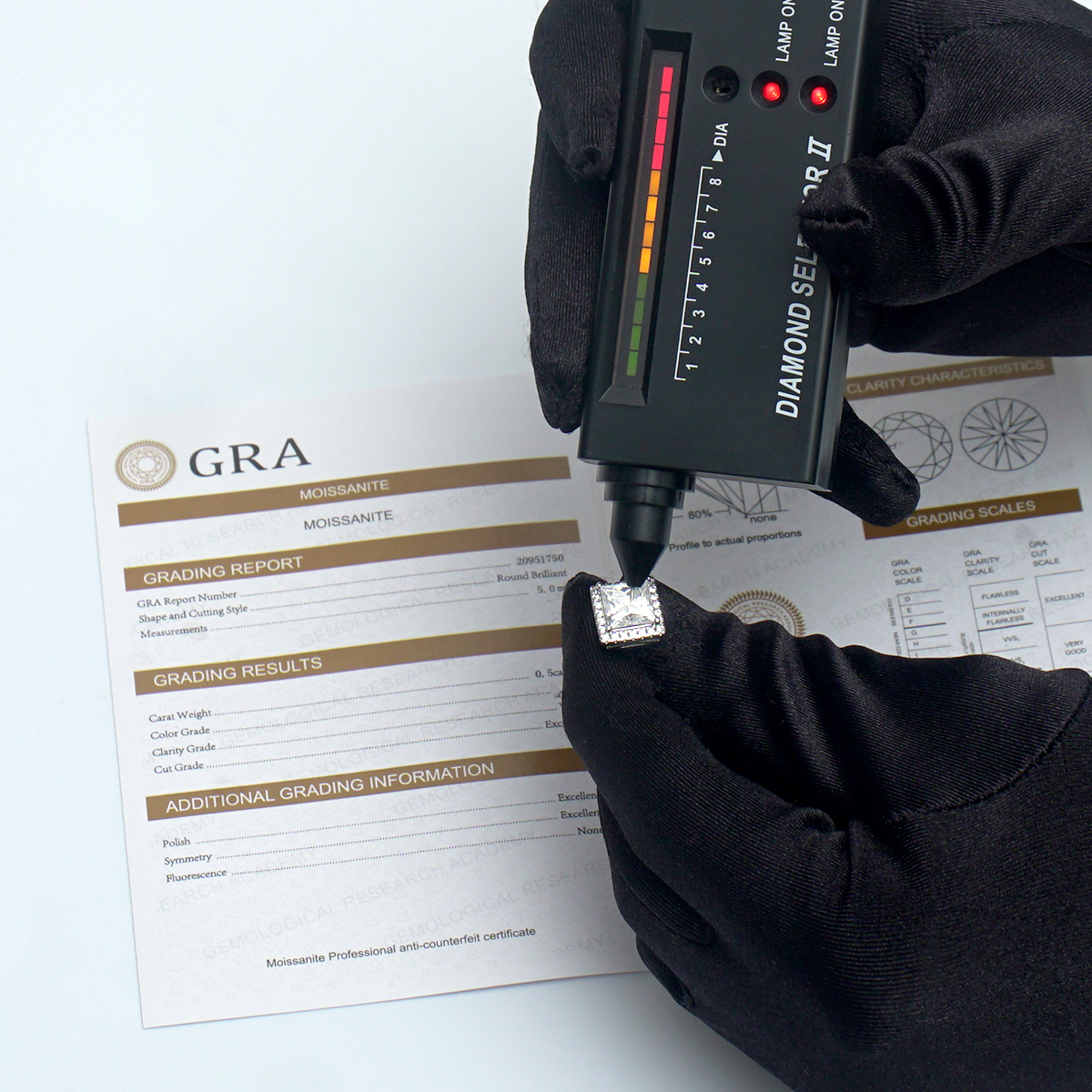 ICECROWN Princess Cut Halo Stud Earrings 925S & VVS Moissanite