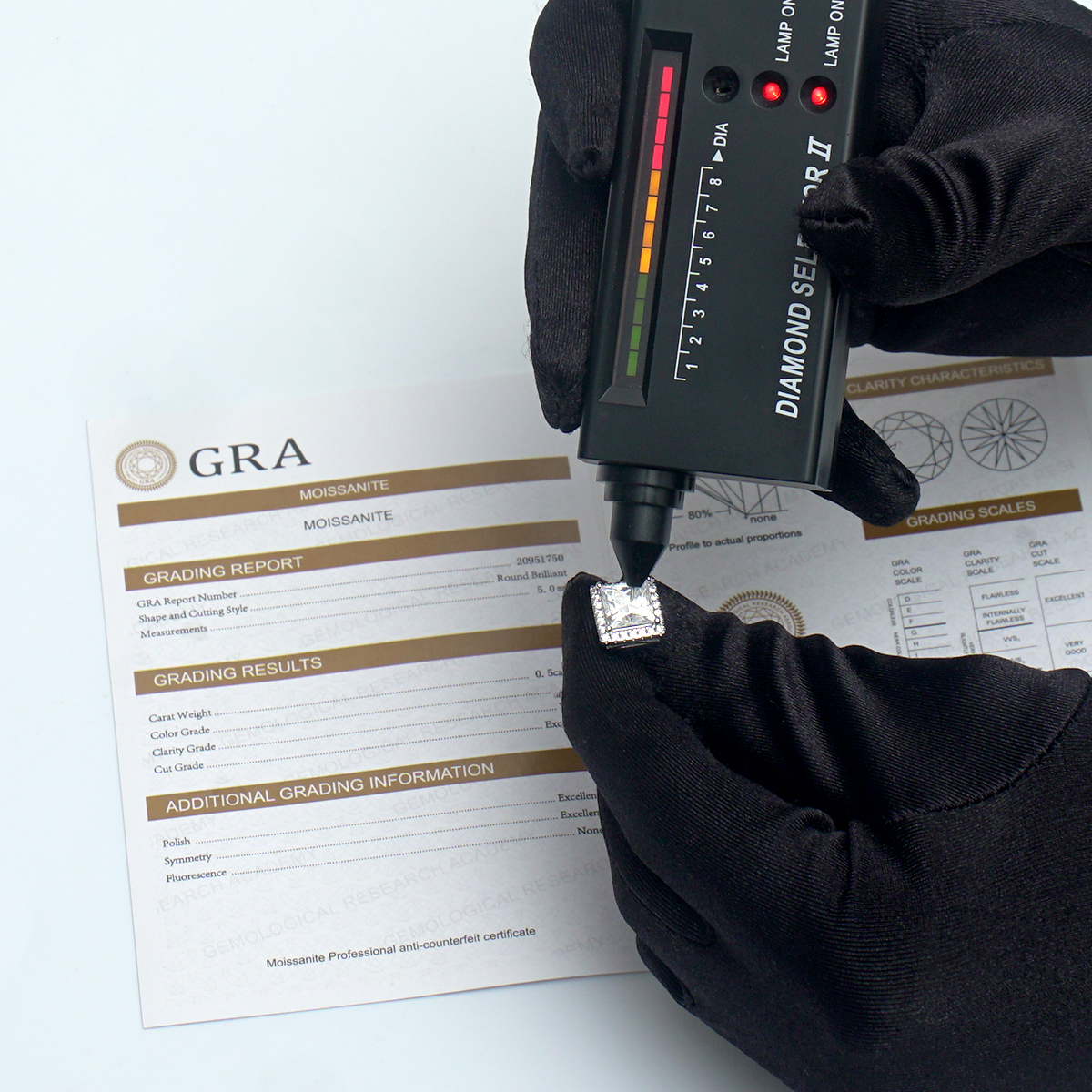 ICECROWN Princess Cut Halo Stud Earrings 925S & VVS Moissanite