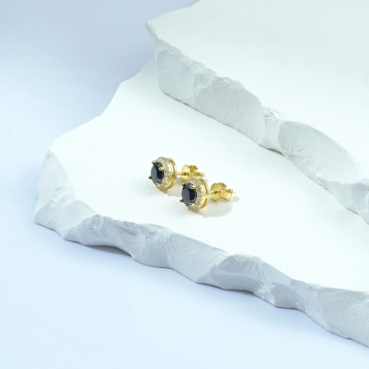 ICEBURST  Halo Spark Stud Earrings 925S & VVS Moissanite