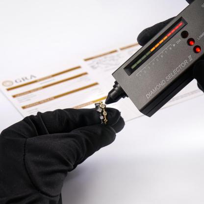 Vintage Cable Band Ring Bezel Synthetic Moissanite Ring Jewelry S925