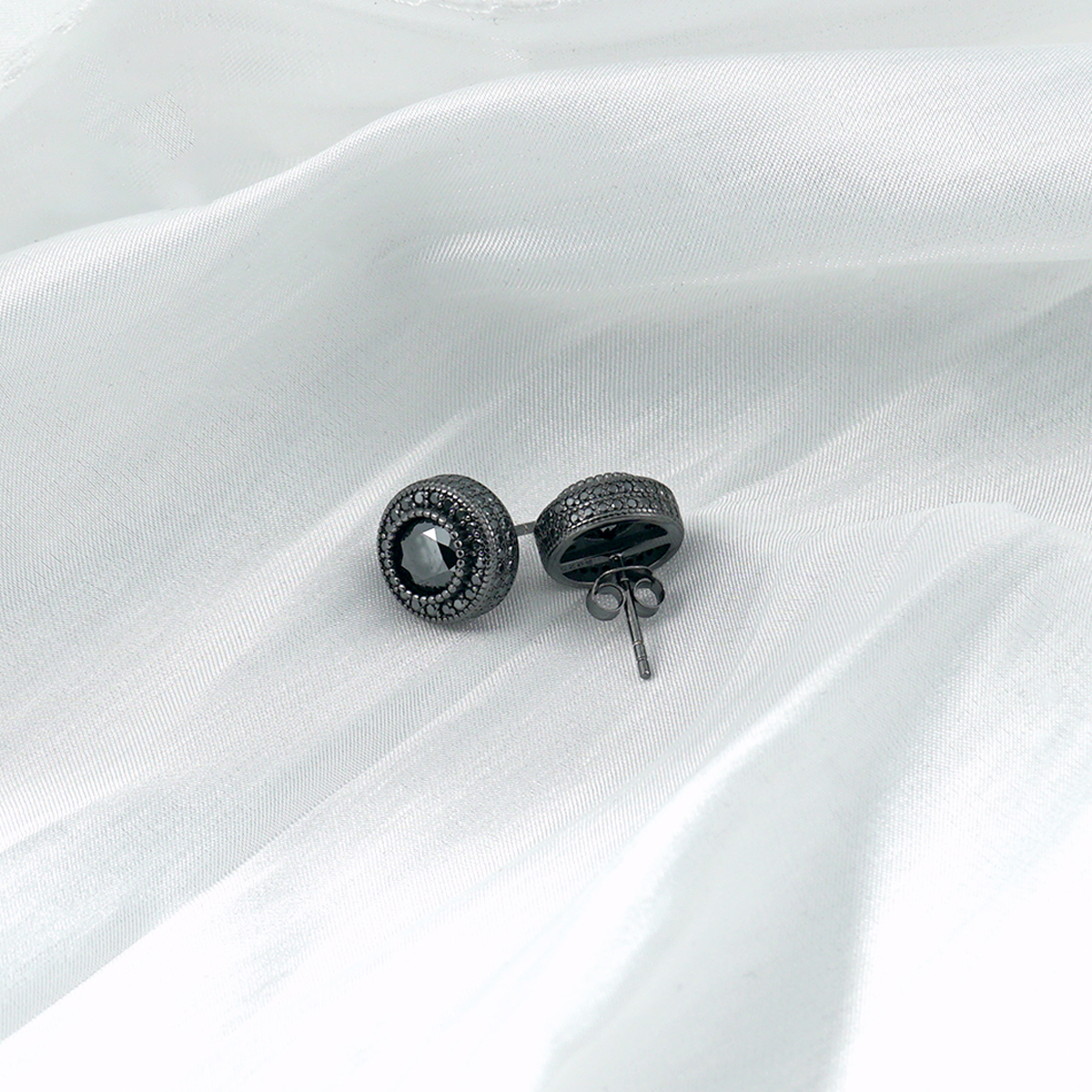 IcePulse Round Bling Stud Earrings 925S & VVS Moissanite