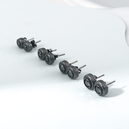 IcePulse Round Bling Stud Earrings 925S & VVS Moissanite