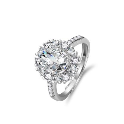 2ct Oval Synthetic Moissanite Ring S925