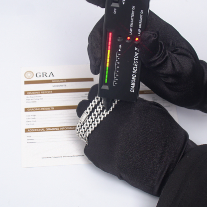 03style 6.8MM S925 VVS Synthetic Moissanite Hip Hop Iced Out Cuban Link Necklace Chain