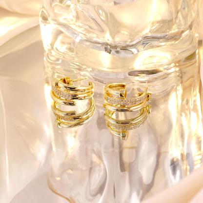 Aesthetic Huggies Hoop Earrings D Color VVS Synthetic Moissanite S925 Stud Unisex Hip Hop Earrings