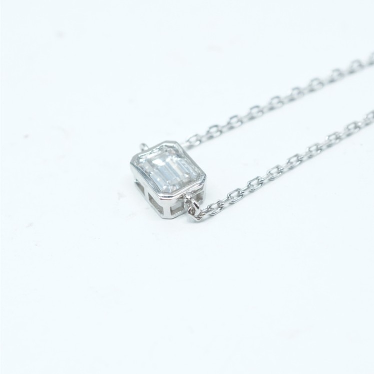 1ct Step Cut Synthetic Moissanite Bracelet S925