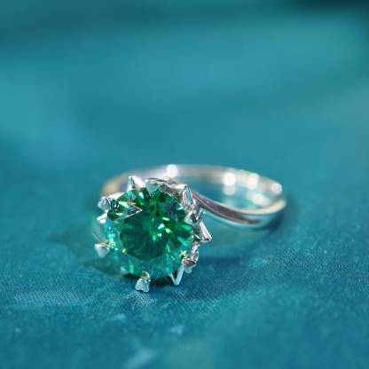 3ct Round Synthetic Moissanite Snow Ring S925