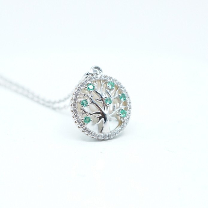 0.28ct Zirconia Pendant Necklace Chain S925 35