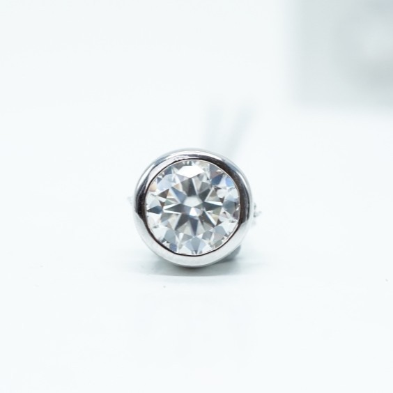 1ct Synthetic Moissanite Solitaire Bubble Pendant Necklace Chain S925