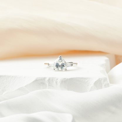 2ct Heart Synthetic Moissanite Ring S925