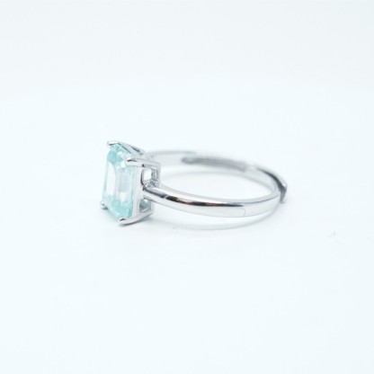 3ct Step Cut Synthetic Moissanite Classic Square Ring S925