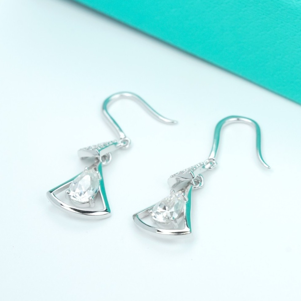 0.5ct Pear Synthetic Moissanite Skirt Stud Earrings S925