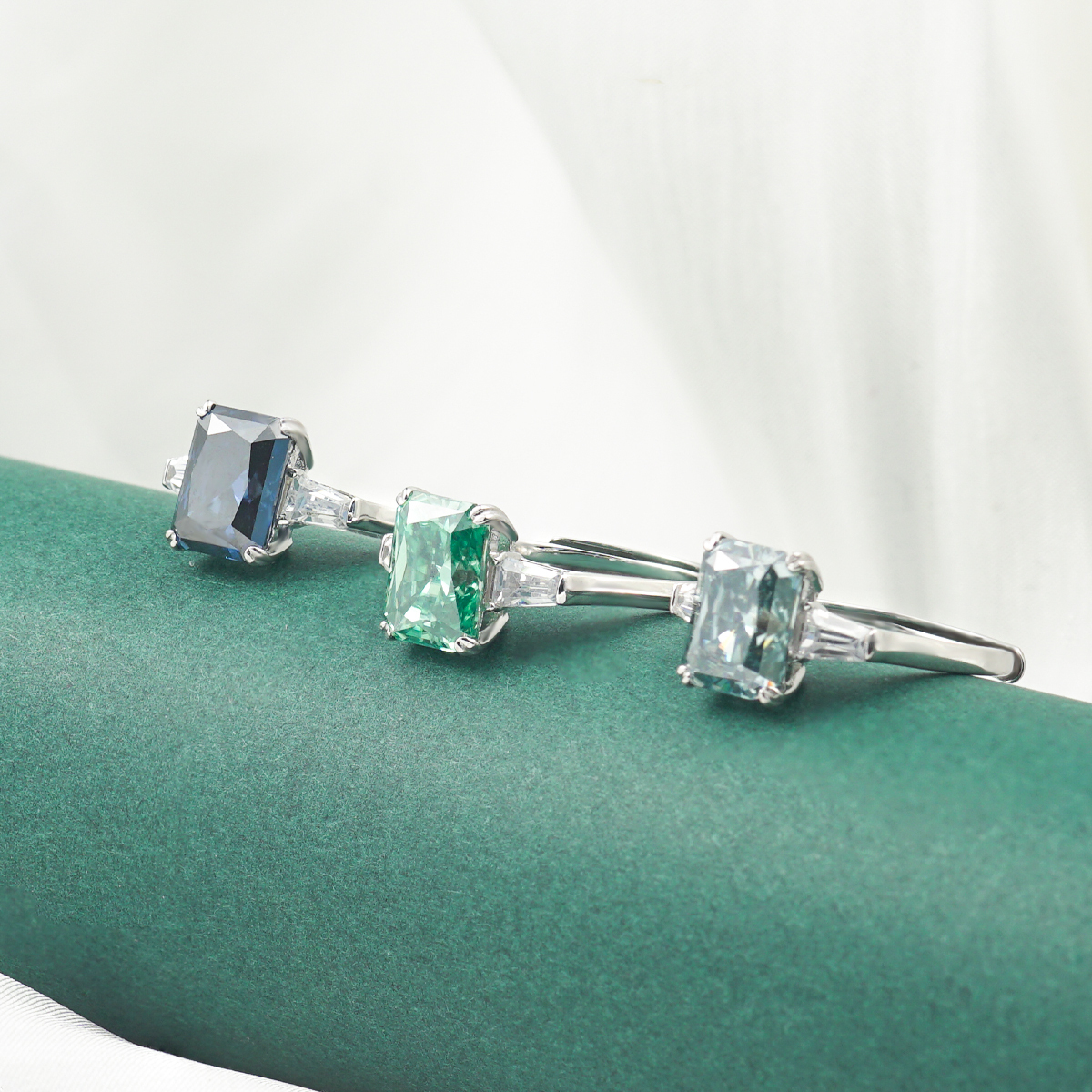 3ct Radiant Synthetic Moissanite Love Ring S925