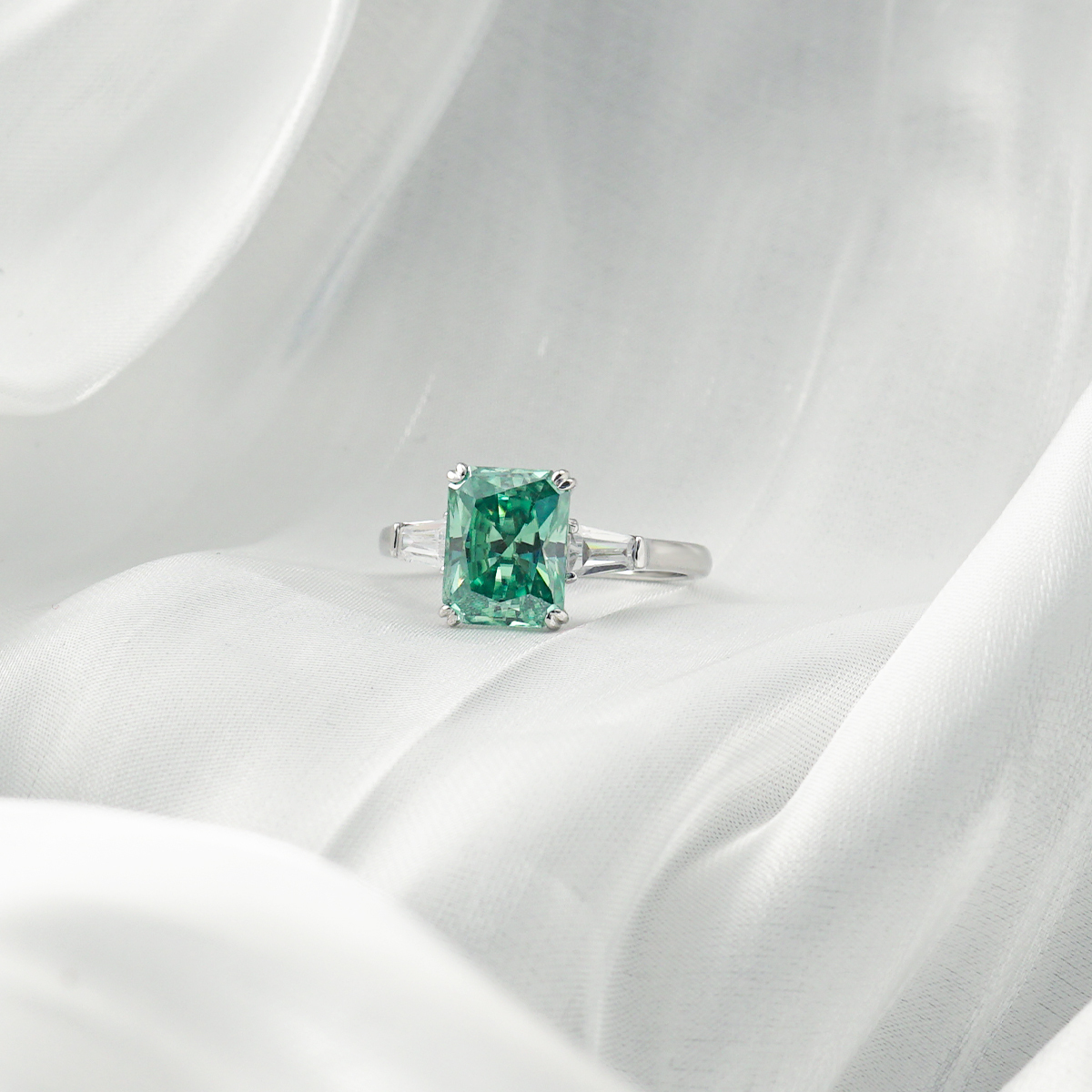 3ct Radiant Synthetic Moissanite Love Ring S925