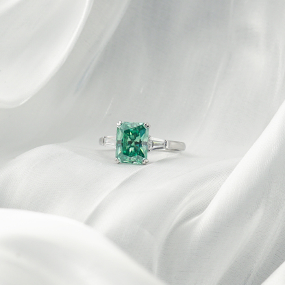 3ct Radiant Synthetic Moissanite Love Ring S925