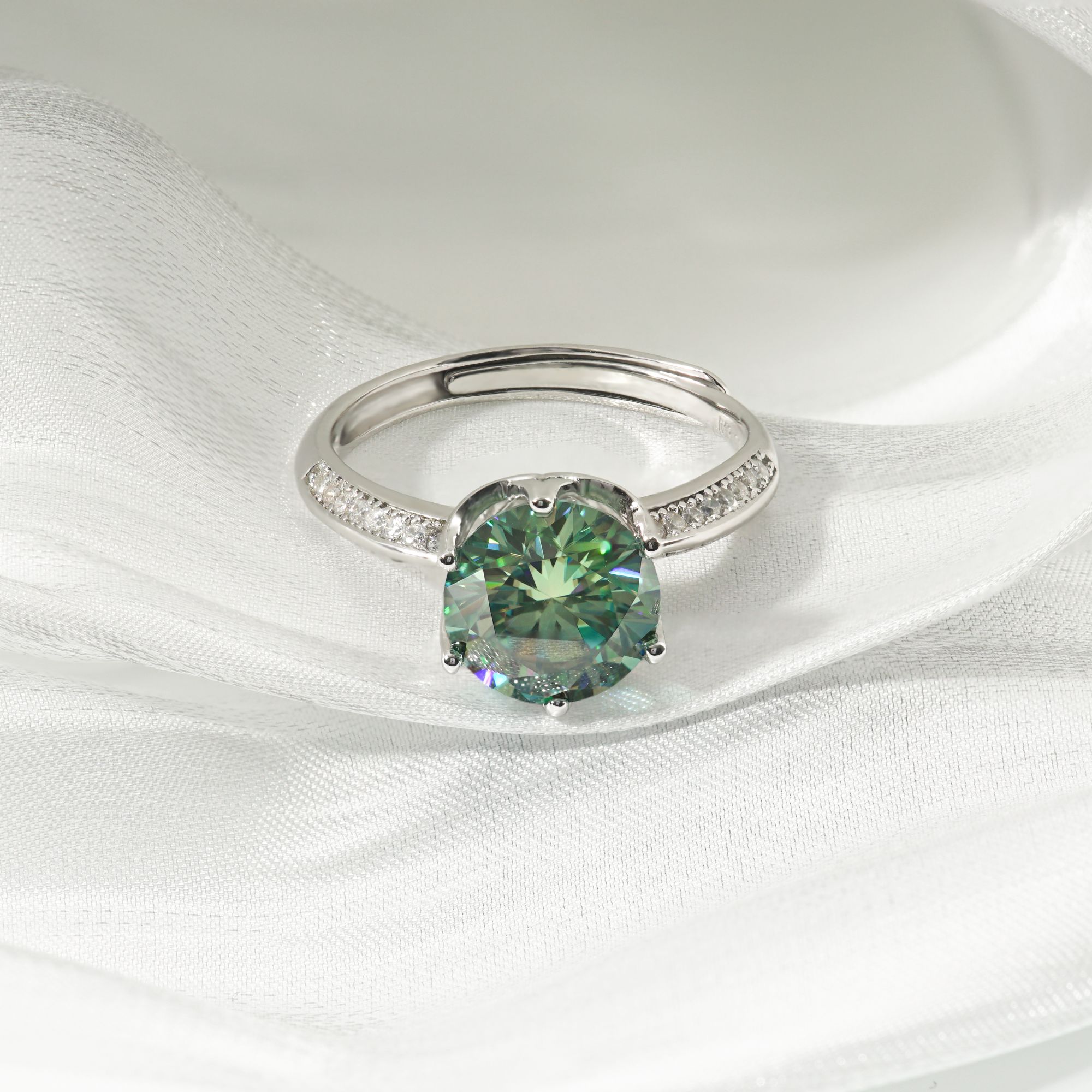 3ct Round Synthetic Moissanite Ring S925