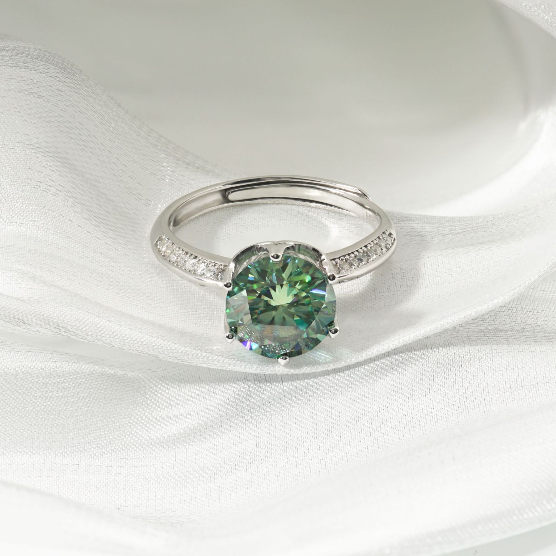 3ct Round Synthetic Moissanite Ring S925