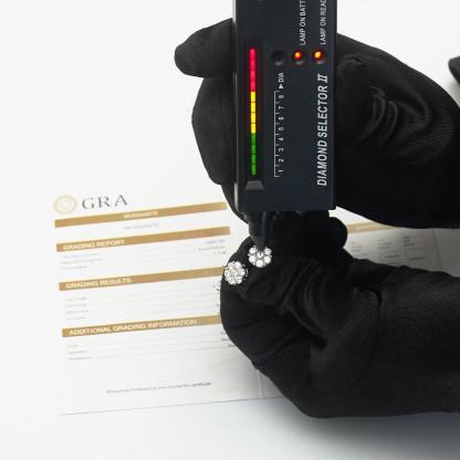 IcyBloom Floral Shine Stud Earrings 925S & VVS Moissanite