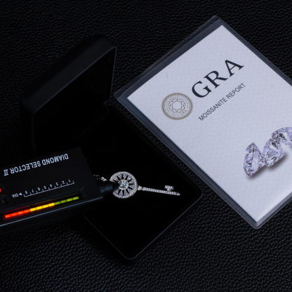 S925 SYNTHETIC MOISSANITE KEY CHARM NECKLACE CHAIN ANNIVERSARY GIFT FOR WOMEN