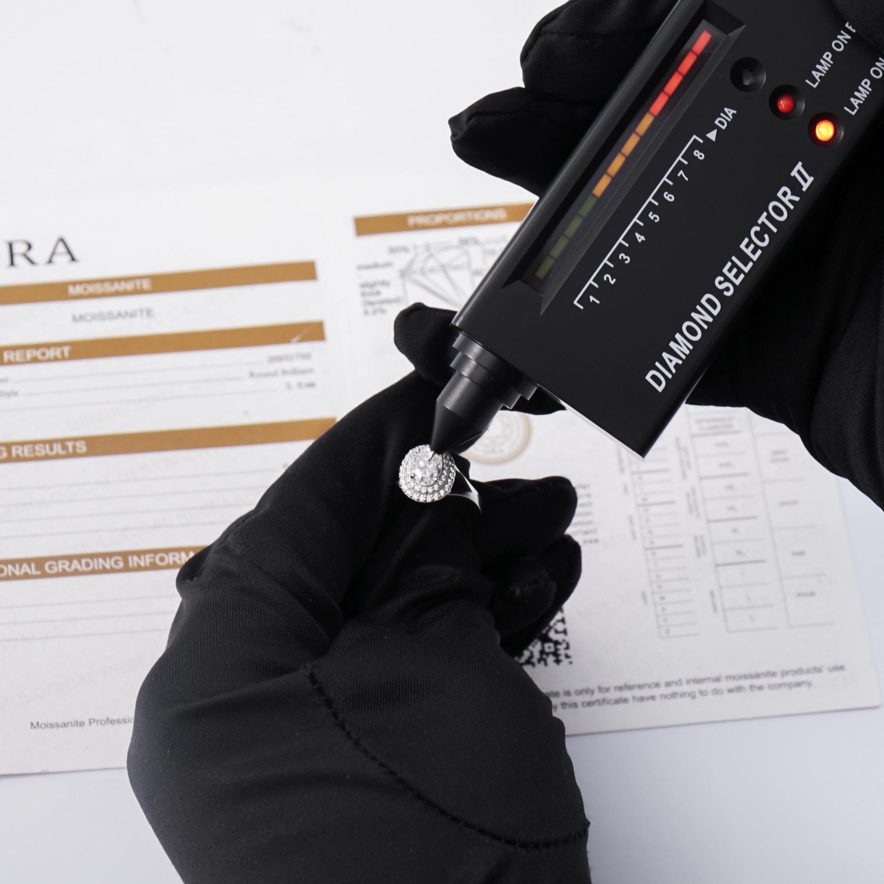 1ct Oval Synthetic Moissanite Double Halo Ring In 925 Sterling Silver Ring Band Jewelry Perfect Birthday Engagement Wedding Anniversary Gift for Women