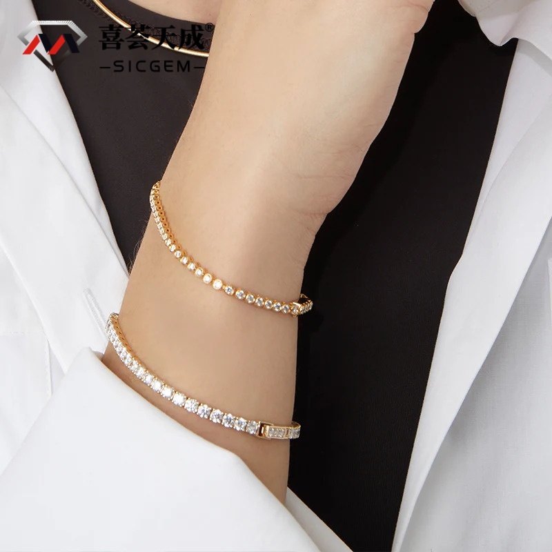 5MM Synthetic Moissanite Tennis Bracelet S925