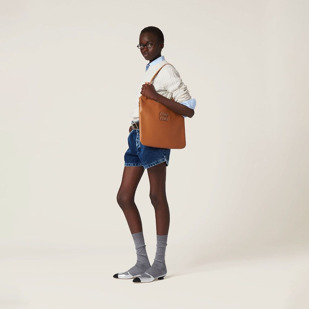 希少⭐️ 【MIU MIU】　ミュウミュウ　オールレザー　ハンドバッグ　ネイビー ネイビー（紺）系 MiuMiu(ミュウミュウ) バッグ・カバン