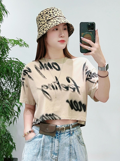 噴墨字CROP TOP