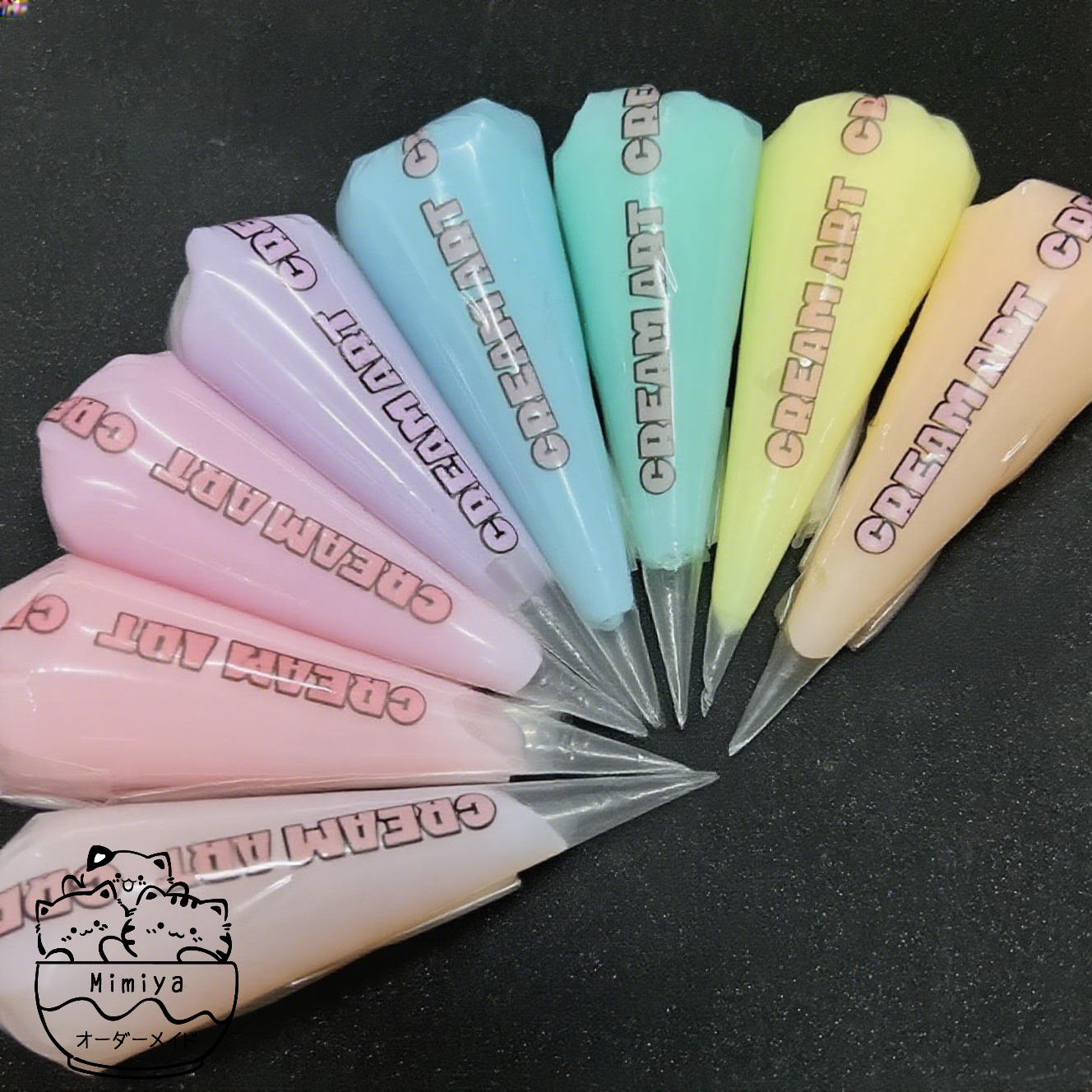 8色ミルキーフルーツクリームグルー、70g 入り！爽やかな果物色で創作を彩る