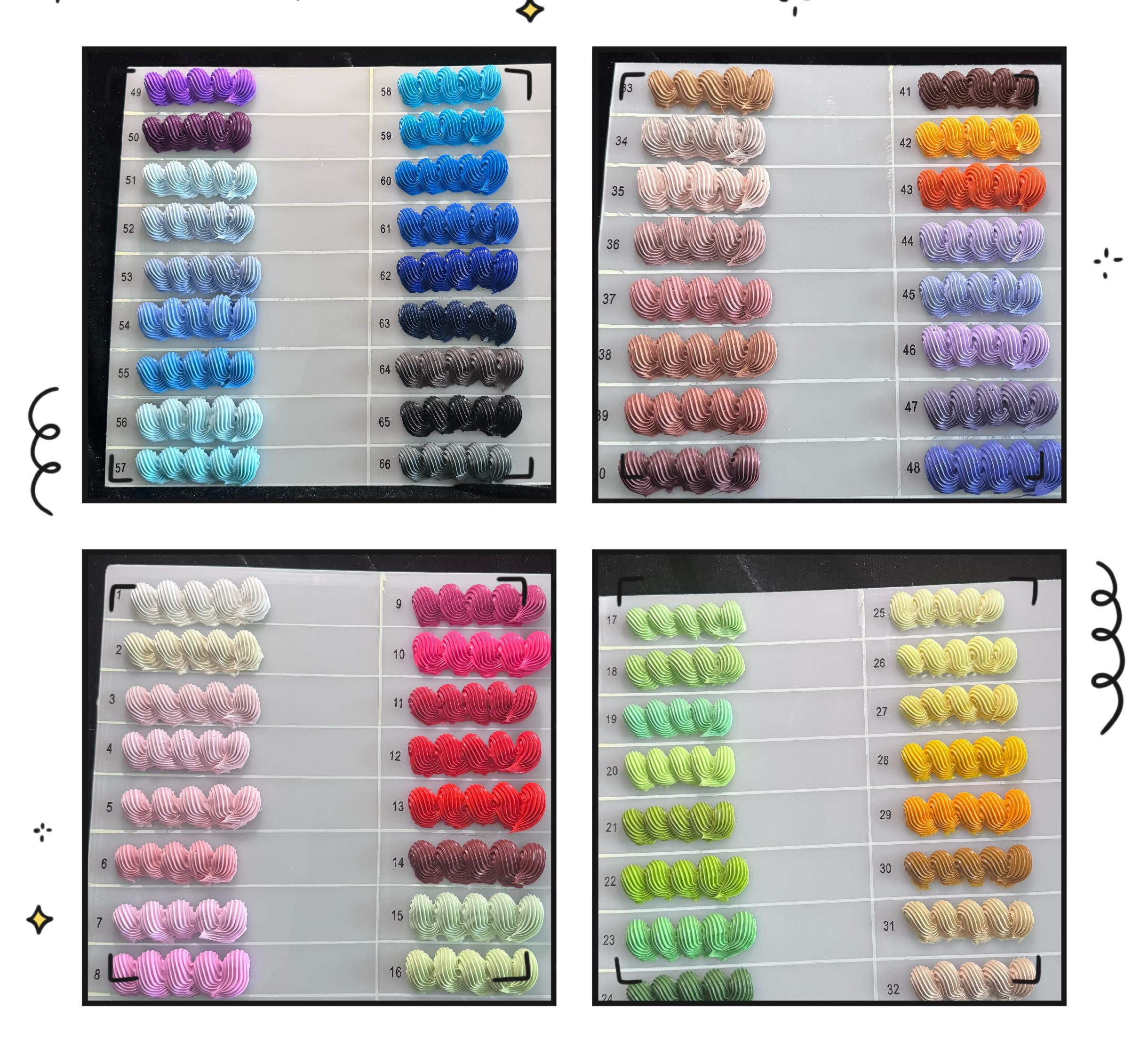 Mimiya オーダーメイド！66 色豊富バリエーションのクリームグルー、DIY 創作に最適