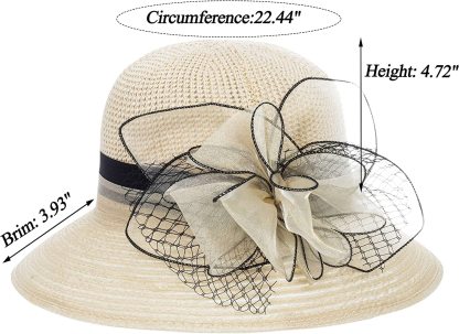 UVカット 帽子 レディース 日よけ 帽子 つば広 小顔効果 花飾り 教会 パーティー 結婚式 二次会 ビーチ 旅行 エレガント 夏 サンハット 折りたたみ 通気