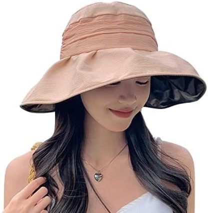 UVカット 帽子 レディース ハット レディース 日焼け防止 つば広 折りたたみ サイズ調節 遮光 遮熱 通気 紫外線対策 日除け帽子 ワイヤー入り あご紐 散歩