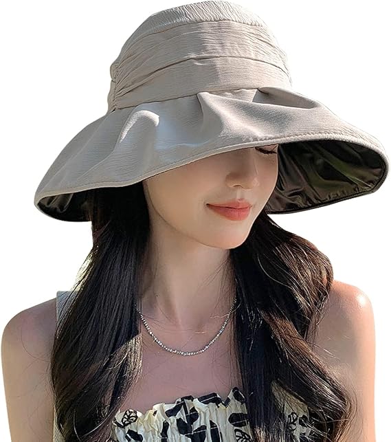 UVカット 帽子 レディース ハット レディース 日焼け防止 つば広 折りたたみ サイズ調節 遮光 遮熱 通気 紫外線対策 日除け帽子 ワイヤー入り あご紐 散歩