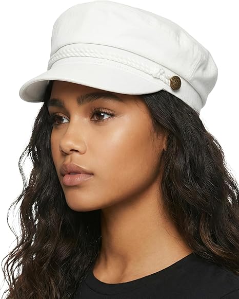 Newsboy Hat for Women – Trendy Greek Fisherman Cap, Classic Women's Baker Boy Newsies Hat, Ladies Fashion Caps