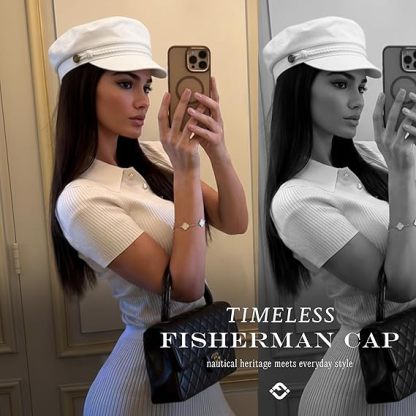 Newsboy Hat for Women – Trendy Greek Fisherman Cap, Classic Women's Baker Boy Newsies Hat, Ladies Fashion Caps